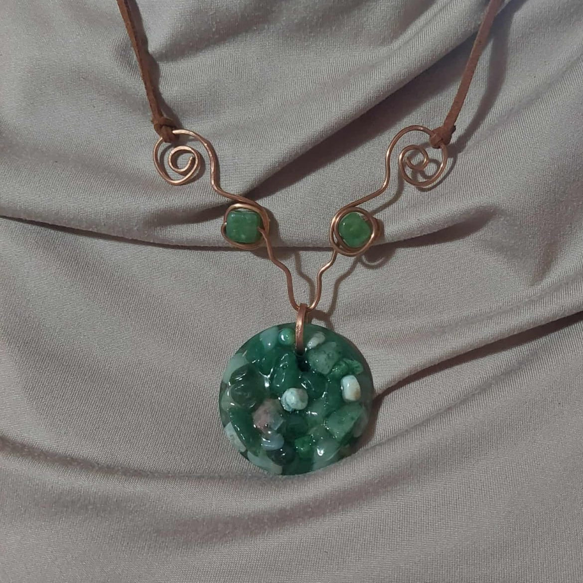 Copper and Resin Necklace