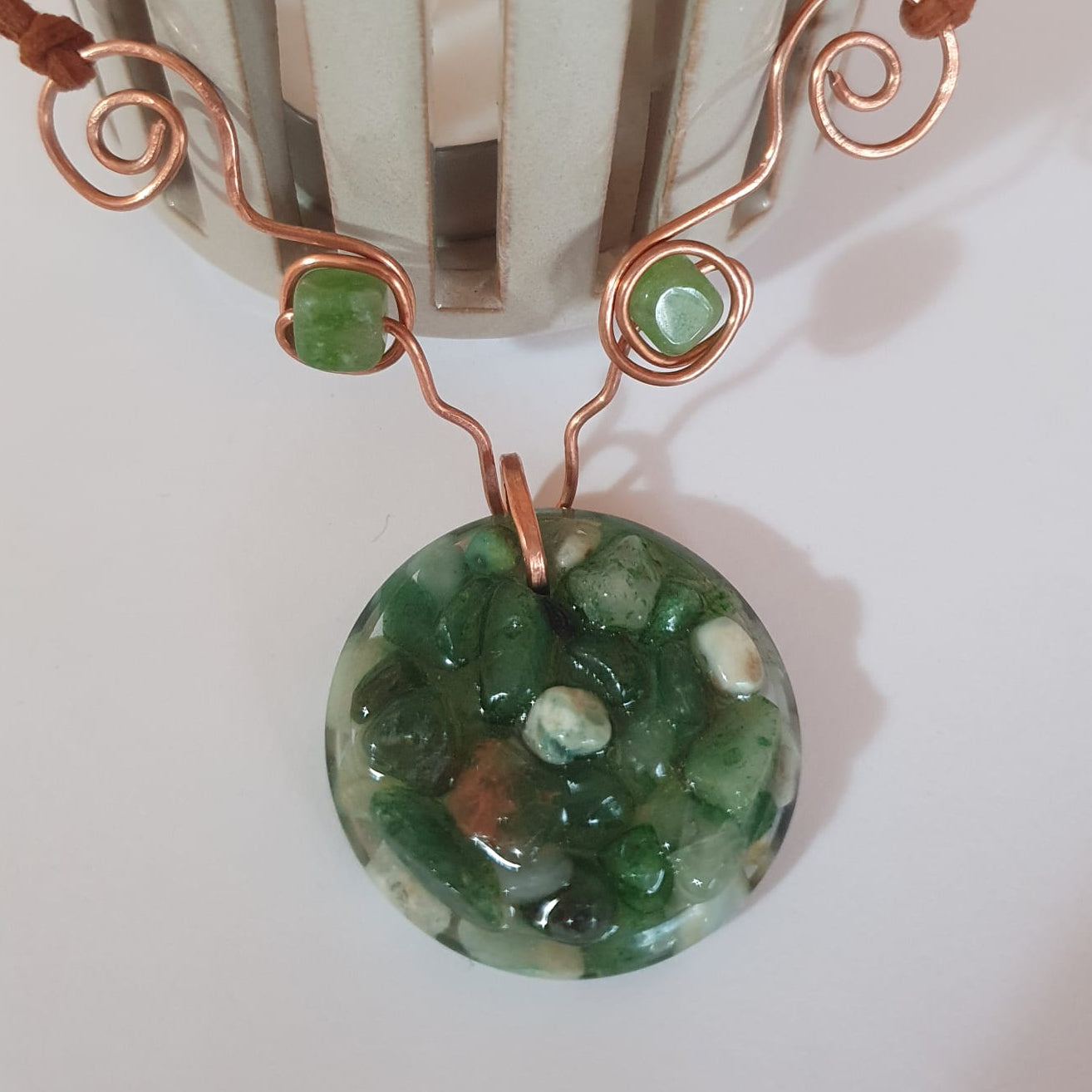 Copper and Resin Necklace