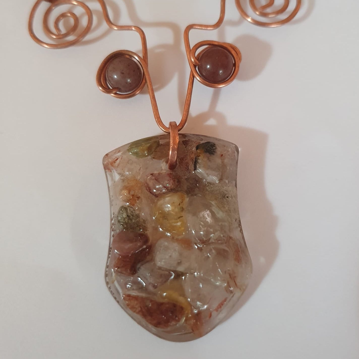 Copper and Resin Necklace