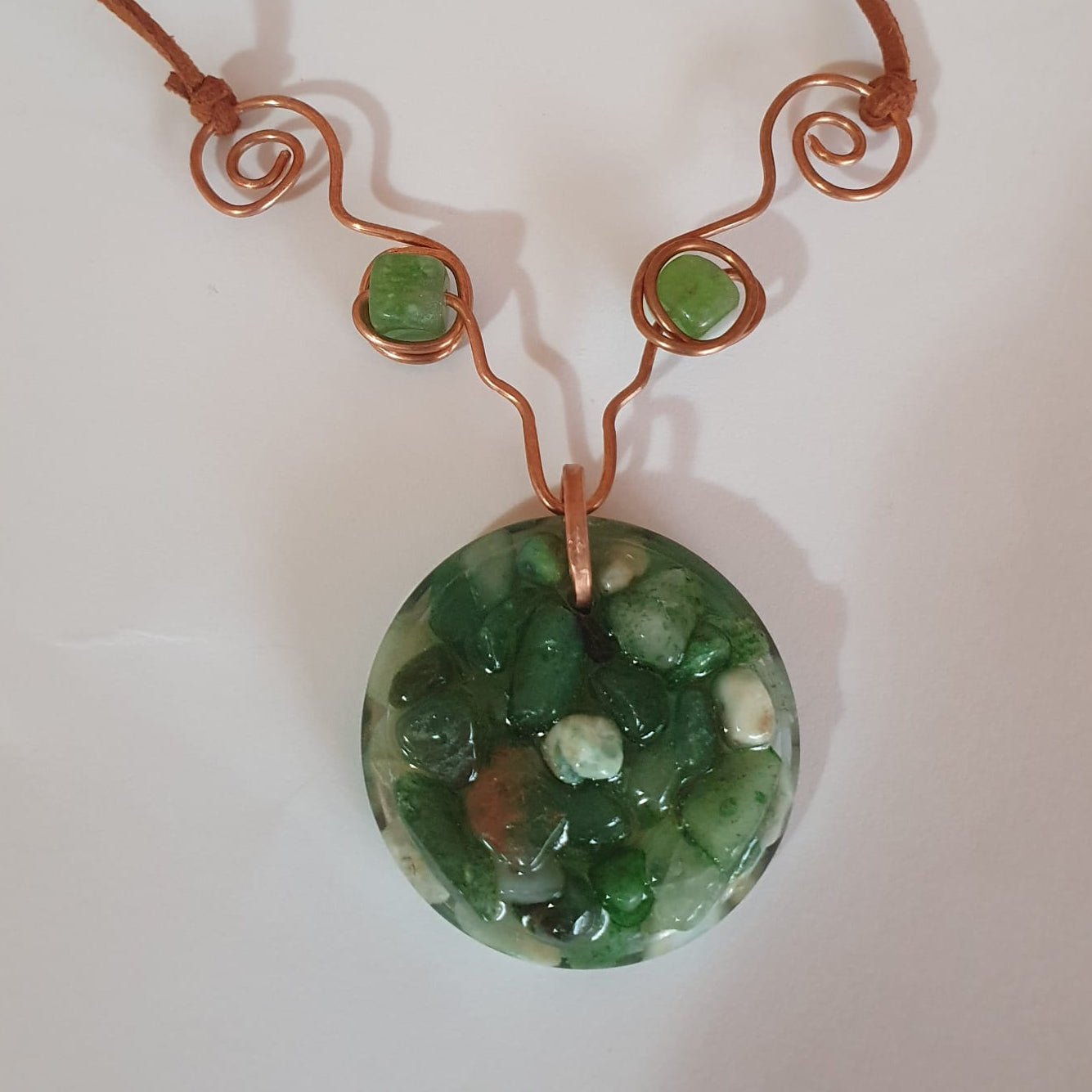 Copper and Resin Necklace