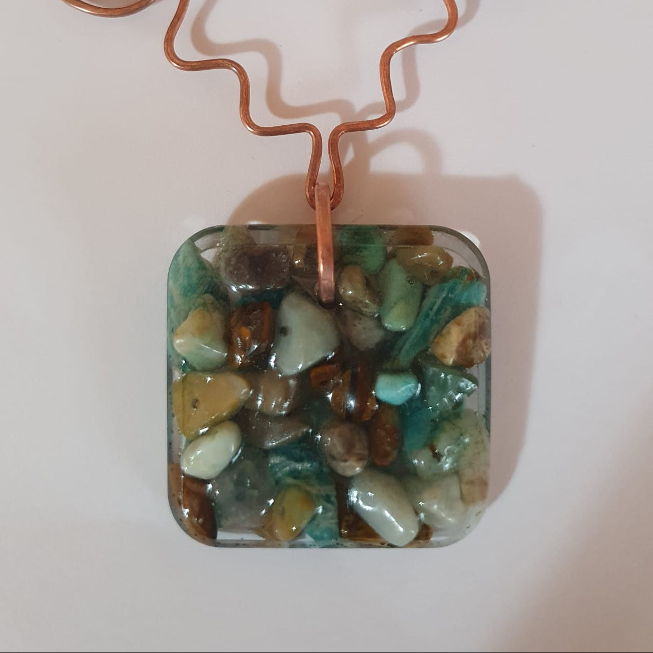 Copper and Resin Necklace