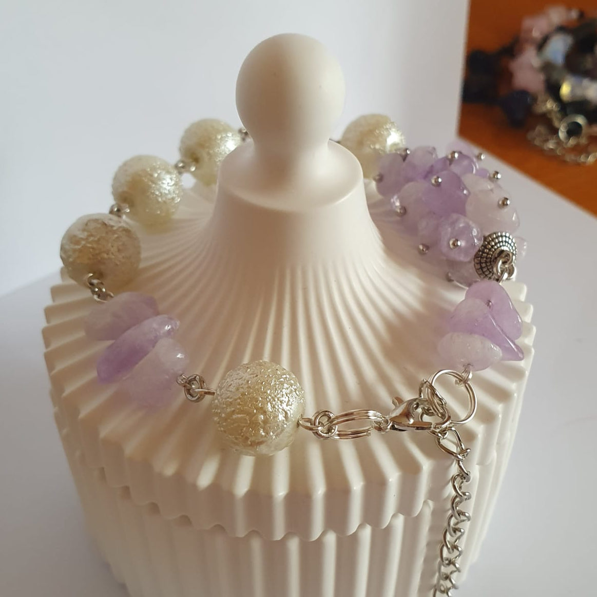 Amethyst Pearl Bracelet