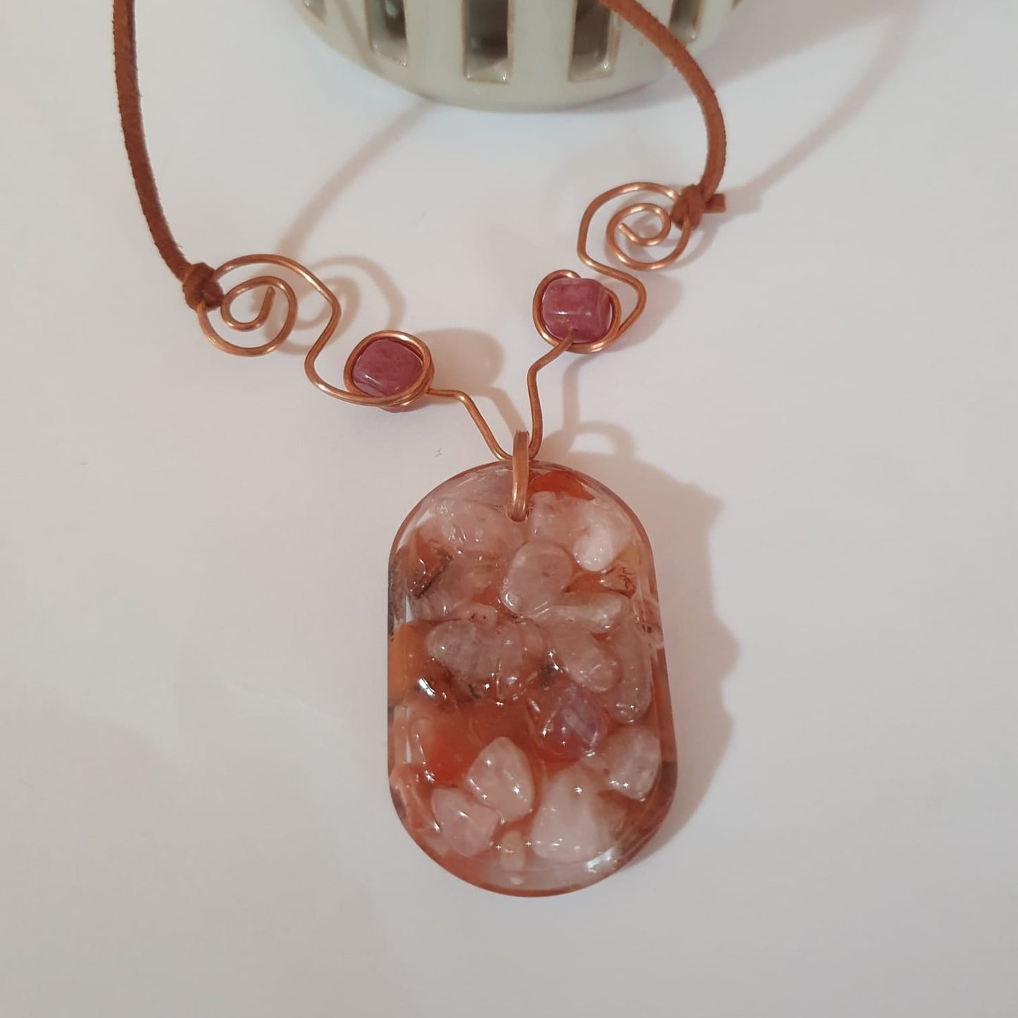Copper and Resin Necklace