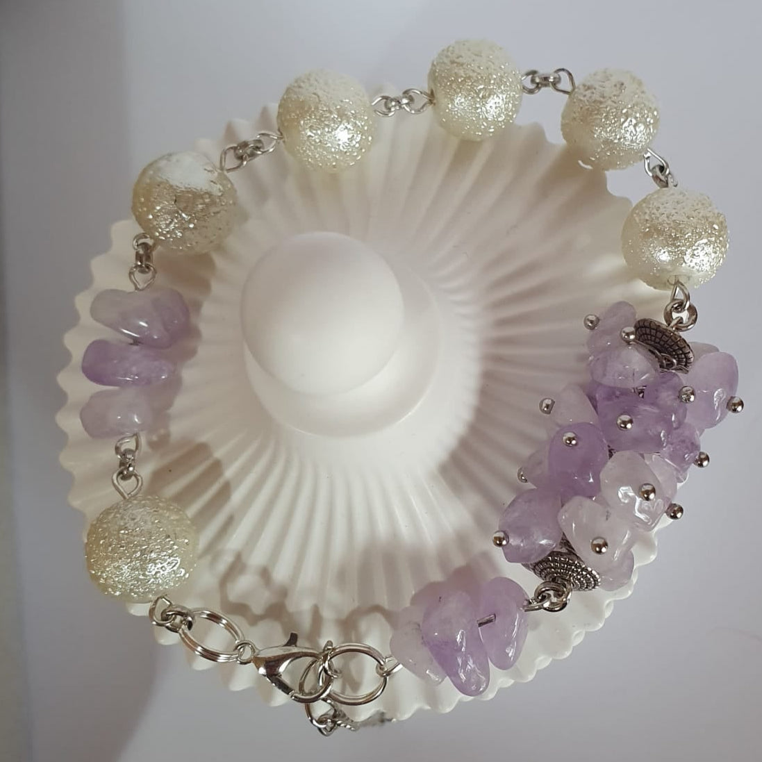 Amethyst Pearl Bracelet