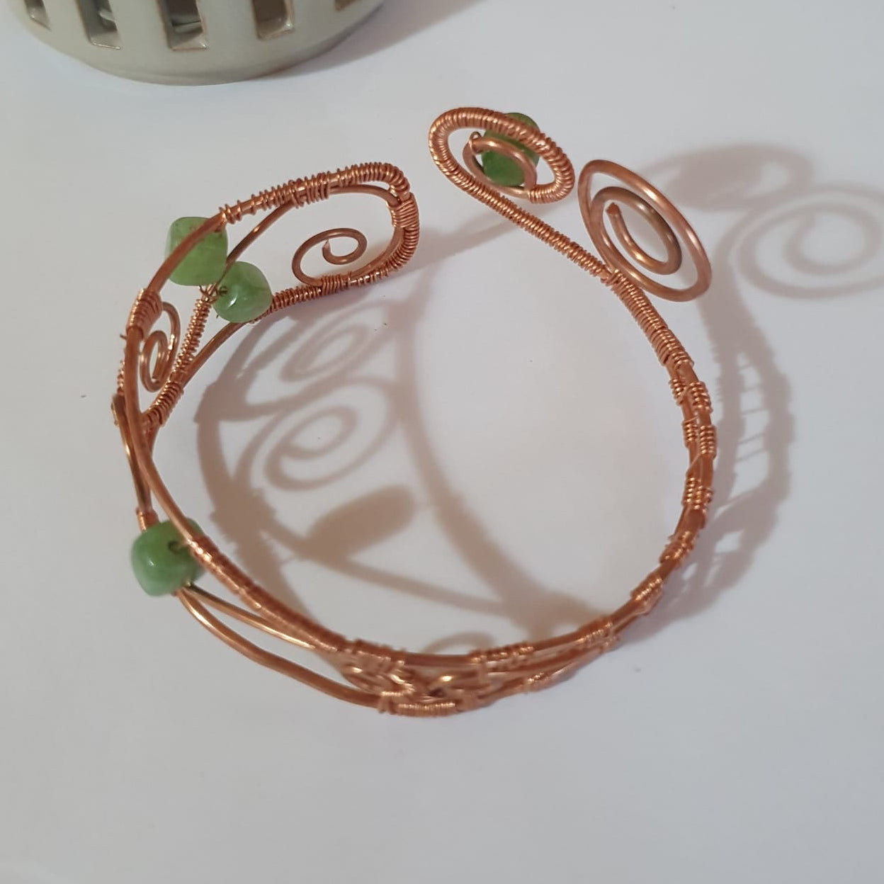 Copper and Jade Bracelet