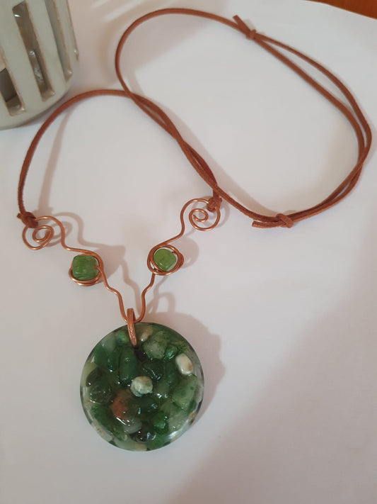 Copper and Resin Necklace