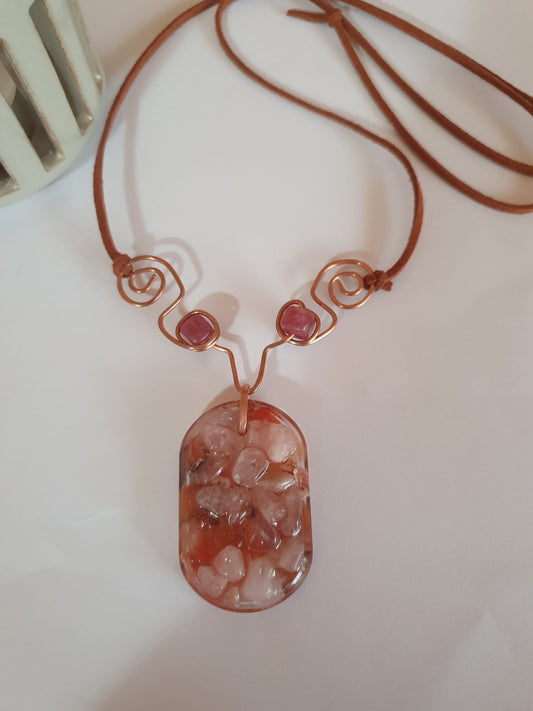 Copper and Resin Necklace