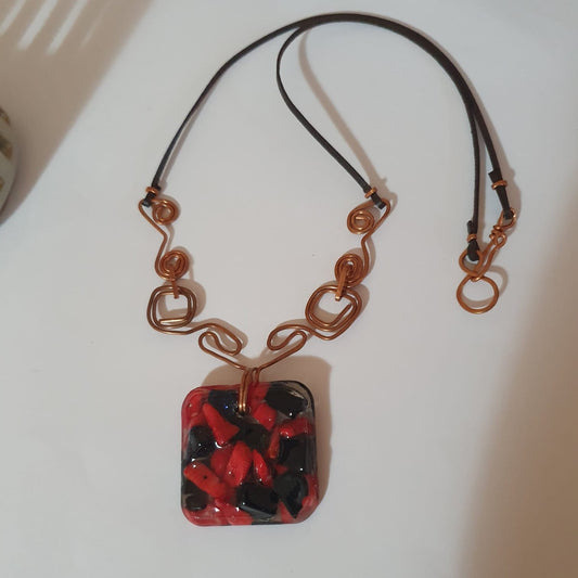 Copper and Resin Necklace