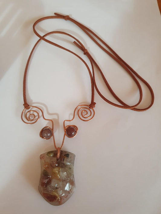 Copper and Resin Necklace