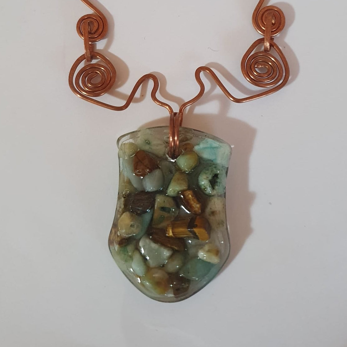 Copper and Resin Necklace
