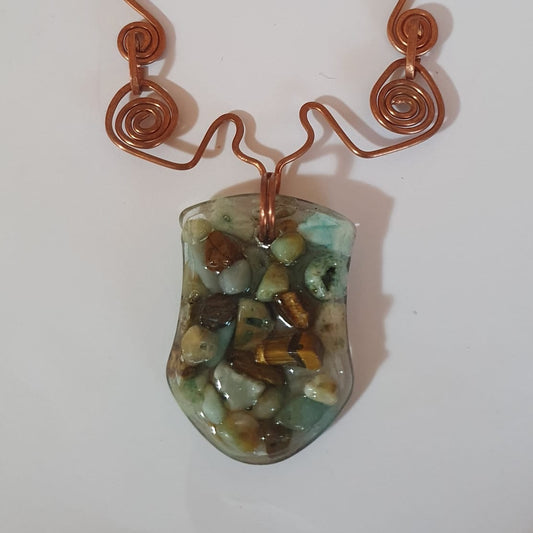 Copper and Resin Necklace