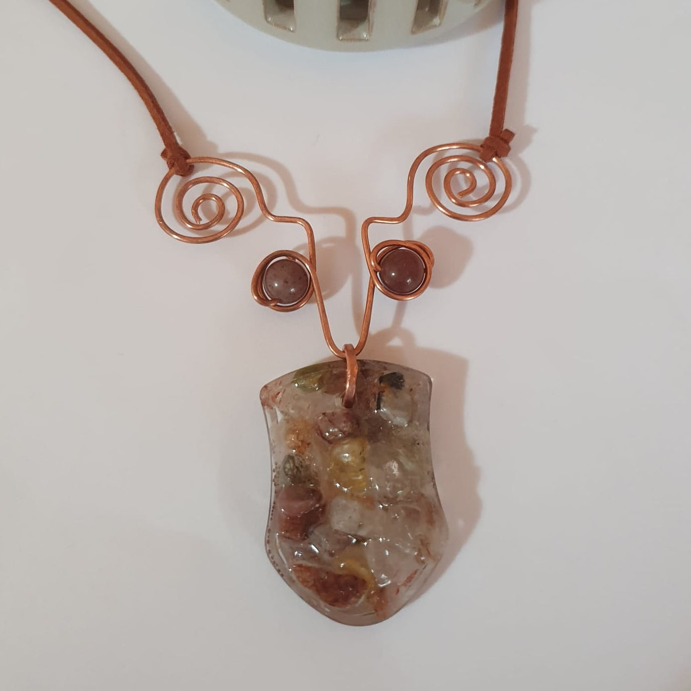 Copper and Resin Necklace
