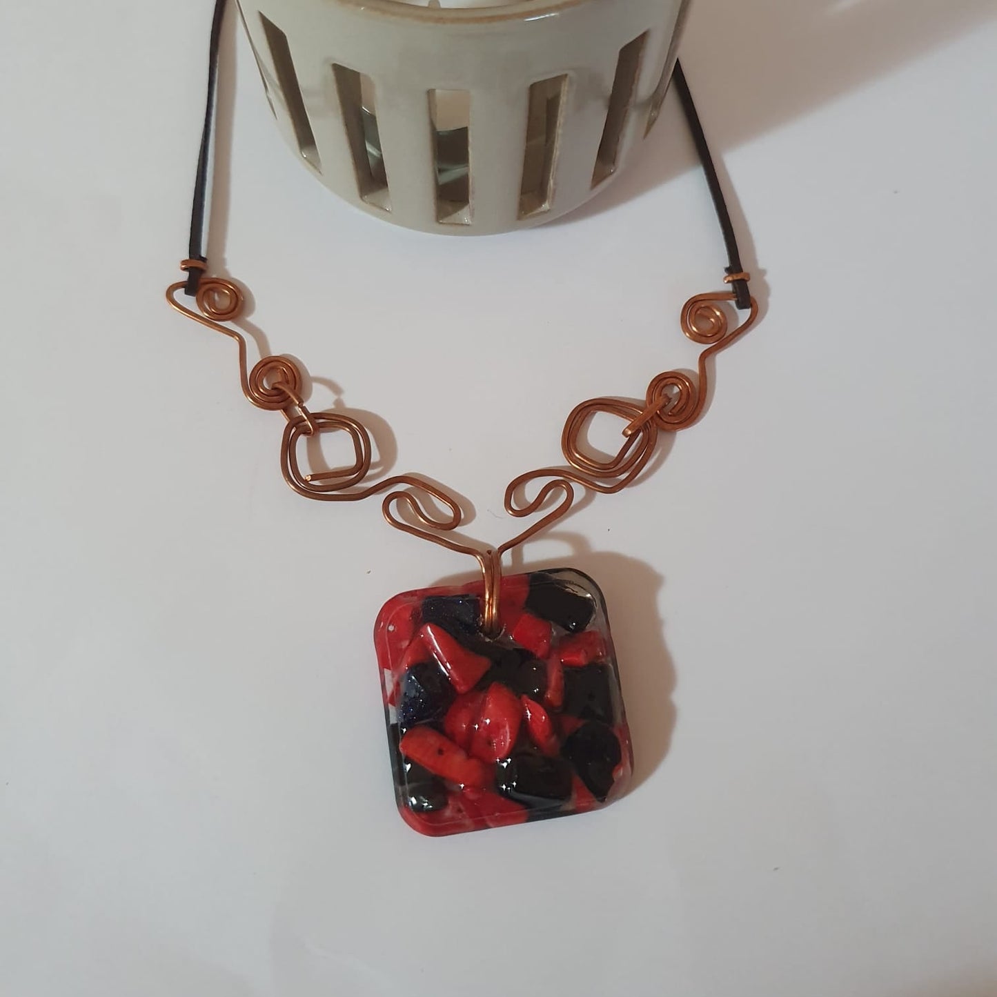 Copper and Resin Necklace