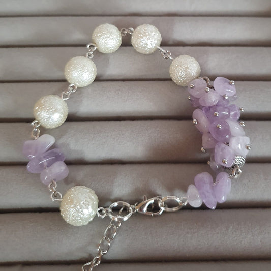 Amethyst Pearl Bracelet