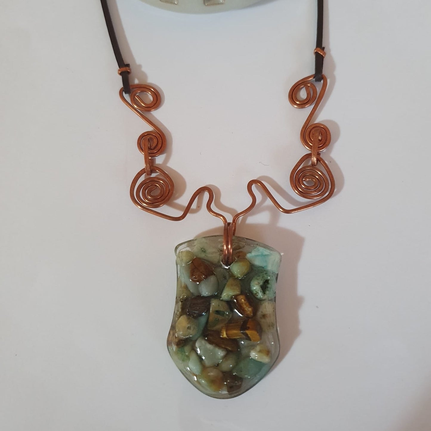 Copper and Resin Necklace