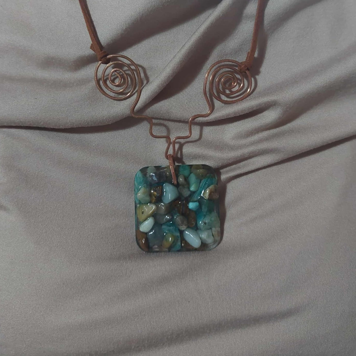 Copper and Resin Necklace