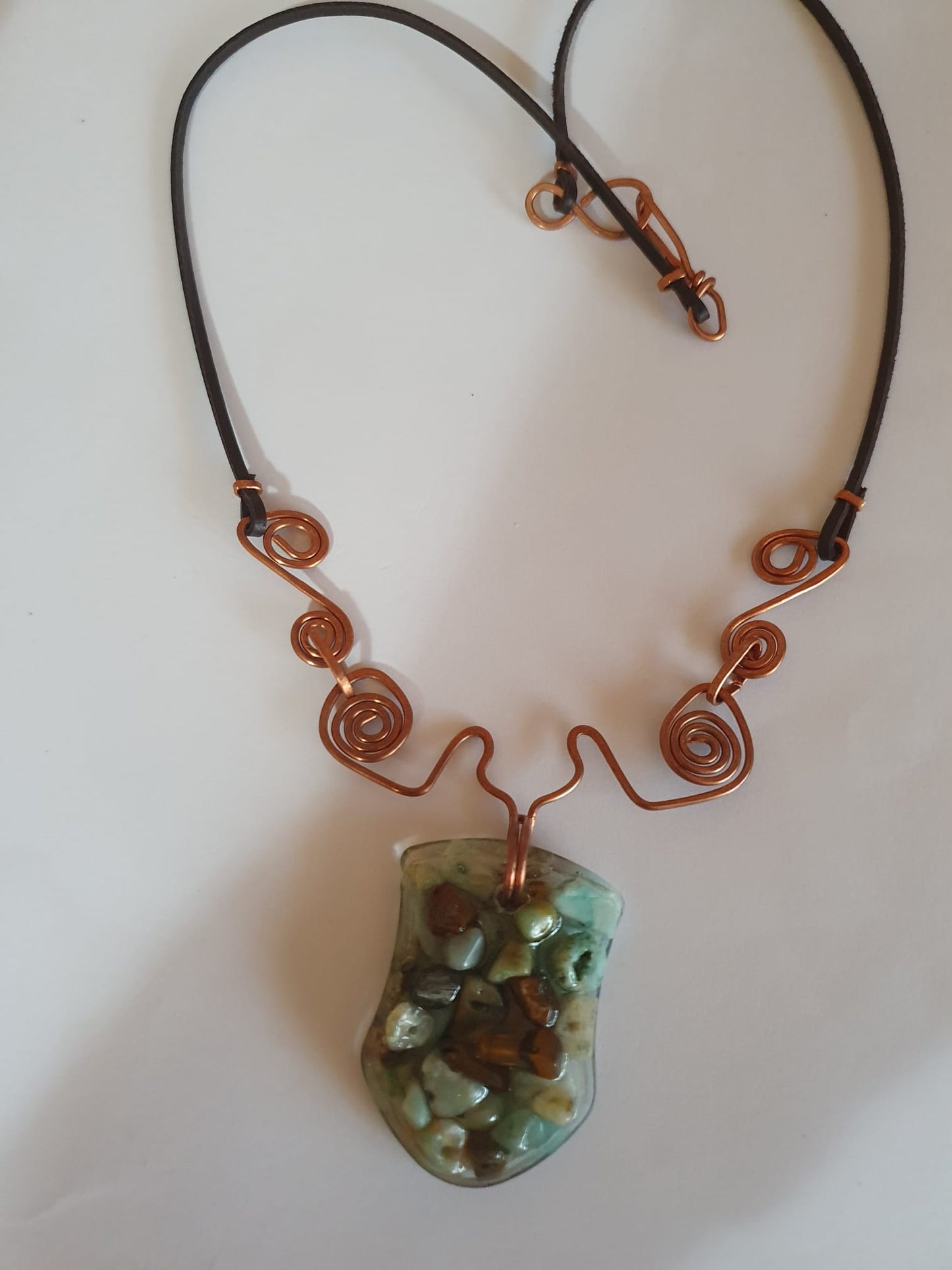Copper and Resin Necklace