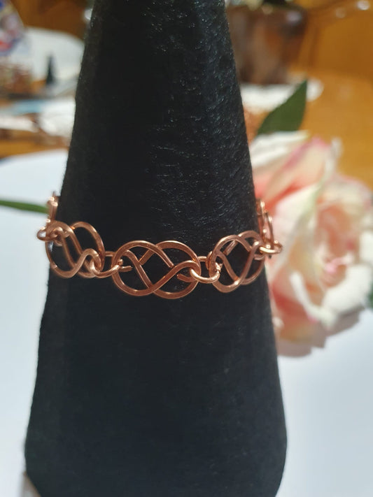 Set din cupru bratara si cercei