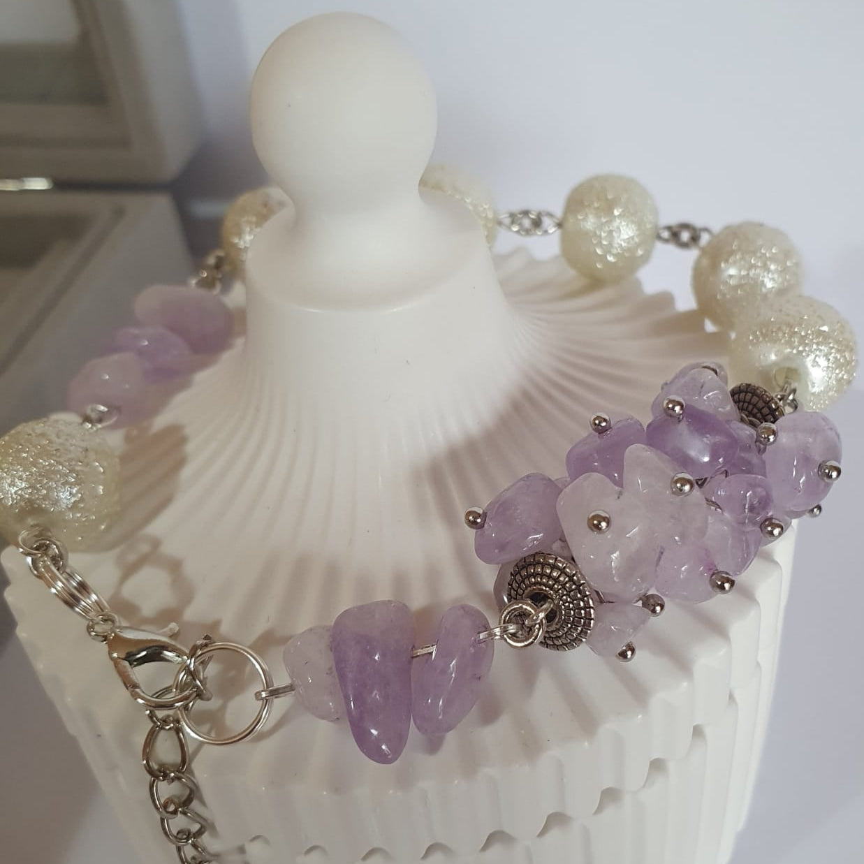 Amethyst Pearl Bracelet